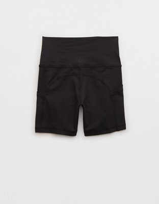 OFFLINE By Aerie The Hugger High Waisted 5" Pocket Bike Short - True Black