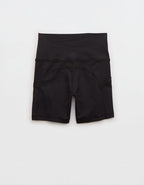OFFLINE By Aerie The Hugger High Waisted 5" Pocket Bike Short - True Black