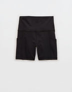 OFFLINE By Aerie The Hugger High Waisted 5" Pocket Bike Short - True Black