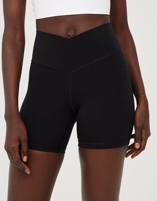 OFFLINE By Aerie Real Me Crossover High Waisted 5" Bike Short - True Black