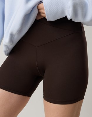 OFFLINE By Aerie Real Me Crossover High Waisted 5" Bike Short - Deep Earth