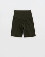 OFFLINE By Aerie Real Me Crossover High Waisted 5" Bike Short - Olive Petal