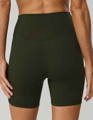 OFFLINE By Aerie Real Me Crossover High Waisted 5" Bike Short - Olive Petal