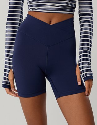OFFLINE By Aerie Real Me Crossover High Waisted 5" Bike Short - Royal Navy