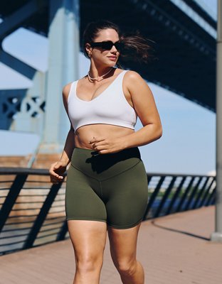 OFFLINE By Aerie Real Me XTRA High Waisted 5" Bike Short - Festive Olive