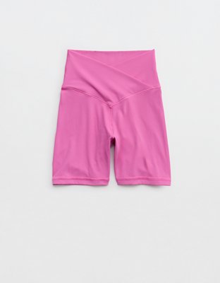 OFFLINE By Aerie Real Me Crossover High Waisted 5" Bike Short - Hot Fuchsia