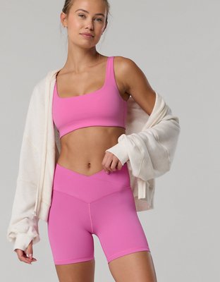 OFFLINE By Aerie Real Me Crossover High Waisted 5" Bike Short - Hot Fuchsia
