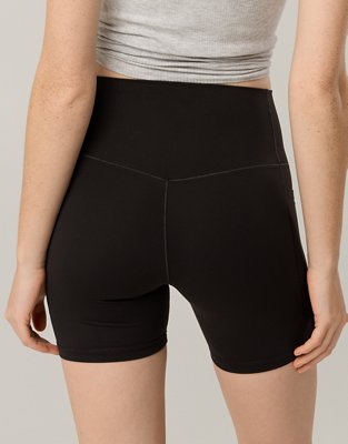OFFLINE By Aerie Real Me XTRA High Waisted 5" Pocket Bike Short - True Black