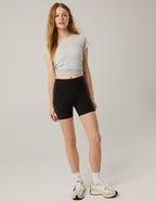 OFFLINE By Aerie Real Me XTRA High Waisted 5" Pocket Bike Short - True Black