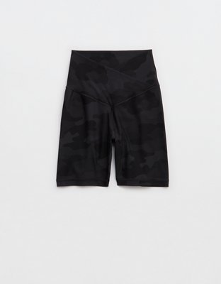 OFFLINE By Aerie Real Me Crossover High Waisted 5" Bike Short - Black Charcoal