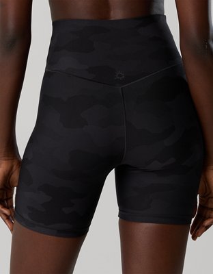 OFFLINE By Aerie Real Me Crossover High Waisted 5" Bike Short - Black Charcoal