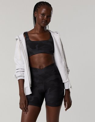 OFFLINE By Aerie Real Me Crossover High Waisted 5" Bike Short - Black Charcoal