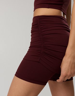 OFFLINE By Aerie Real Me 5" Foldover Skirted Bike Short - Royal Berry