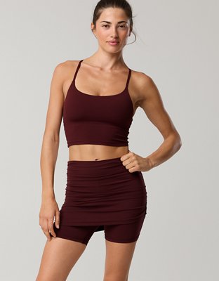 OFFLINE By Aerie Real Me 5" Foldover Skirted Bike Short - Royal Berry