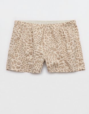 OVERSLEPT by Aerie Around Town Seersucker Boxer - Sands