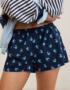 OVERSLEPT by Aerie Around Town Seersucker Boxer - Rich Navy