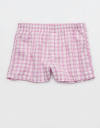 OVERSLEPT by Aerie Around Town Seersucker Boxer - Hushed Violet