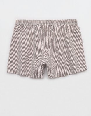 OVERSLEPT by Aerie Around Town Seersucker Boxer - Royal Berry
