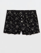 OVERSLEPT by Aerie Real Soft® Ribbed Boxer - True Black