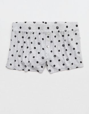 OVERSLEPT by Aerie Real Soft® Ribbed Boxer - Light Heather Gray