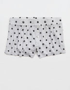 OVERSLEPT by Aerie Real Soft® Ribbed Boxer - Light Heather Gray