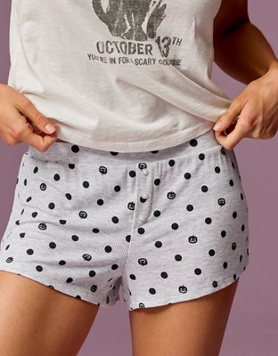 OVERSLEPT by Aerie Real Soft® Ribbed Boxer - Light Heather Gray