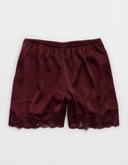 OVERSLEPT by Aerie Liquid Satin Lace Trim Short - Royal Berry