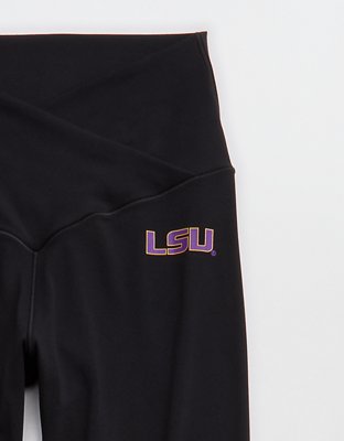 LSU Tigers OFFLINE By Aerie Crossover Legging - Bold Black
