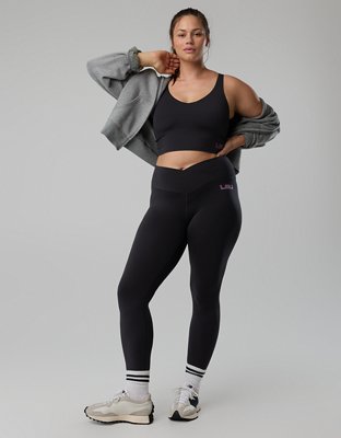 LSU Tigers OFFLINE By Aerie Crossover Legging - Bold Black