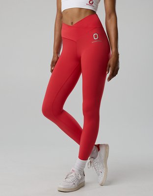 Ohio State Buckeyes OFFLINE By Aerie Crossover Legging - Bright Red