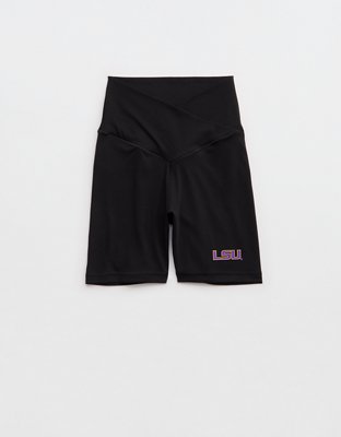 LSU Tigers OFFLINE By Aerie Crossover 5" Bike Short - Black