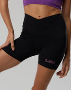 LSU Tigers OFFLINE By Aerie Crossover 5" Bike Short - Black