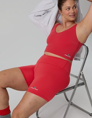 Georgia Bulldogs OFFLINE By Aerie Crossover 5" Bike Short - Bright Red