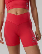 Ohio State Buckeyes OFFLINE By Aerie Crossover 5" Bike Short - Bright Red