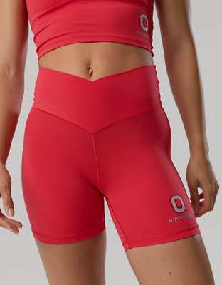Ohio State Buckeyes OFFLINE By Aerie Crossover 5" Bike Short - Bright Red