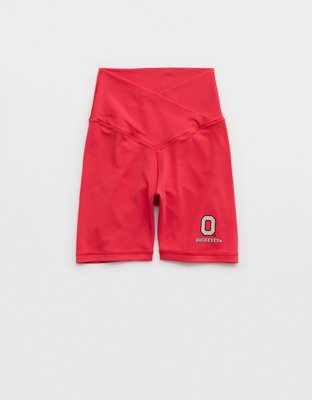 Ohio State Buckeyes OFFLINE By Aerie Crossover 5" Bike Short - Bright Red