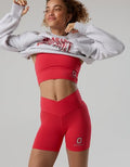 Ohio State Buckeyes OFFLINE By Aerie Crossover 5" Bike Short - Bright Red