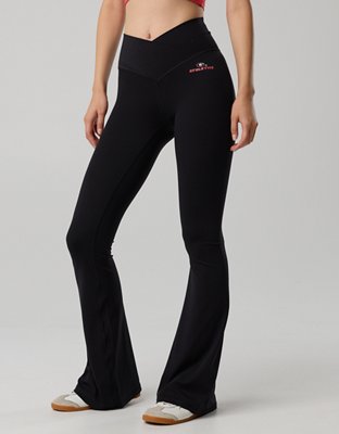 Georgia Bulldogs OFFLINE By Aerie Crossover Flare Legging - True Black