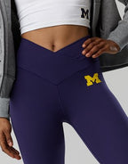 Michigan Wolverines OFFLINE By Aerie Crossover Flare Legging - Classic Navy