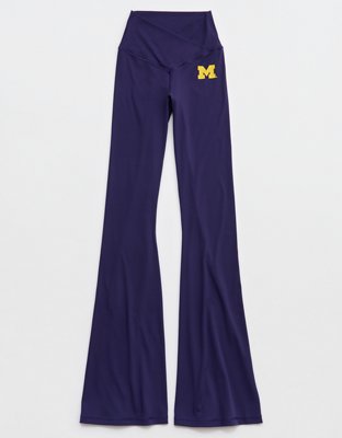 Michigan Wolverines OFFLINE By Aerie Crossover Flare Legging - Classic Navy