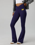 Michigan Wolverines OFFLINE By Aerie Crossover Flare Legging - Classic Navy