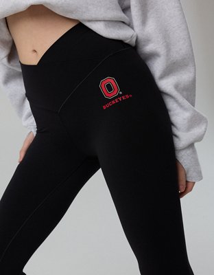 Ohio State Buckeyes OFFLINE By Aerie Crossover Flare Legging - True Black