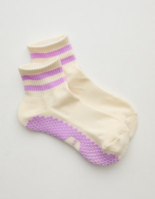 OFFLINE By Aerie x LUCKY HONEY Boyfriend Grip Socks - Planet Pink