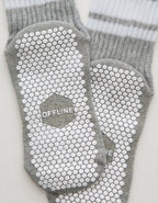 OFFLINE By Aerie x LUCKY HONEY Chunky Crew Grip Socks - Medium Heather Gray