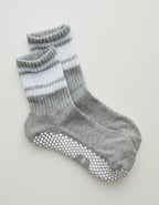 OFFLINE By Aerie x LUCKY HONEY Chunky Crew Grip Socks - Medium Heather Gray