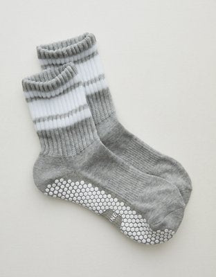 OFFLINE By Aerie x LUCKY HONEY Chunky Crew Grip Socks - Medium Heather Gray