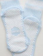 OFFLINE By Aerie x LUCKY HONEY Chunky Crew Grip Socks - Eyelet Blue