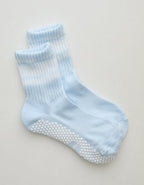 OFFLINE By Aerie x LUCKY HONEY Chunky Crew Grip Socks - Eyelet Blue