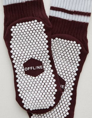 OFFLINE By Aerie x LUCKY HONEY Chunky Crew Grip Socks - Royal Berry