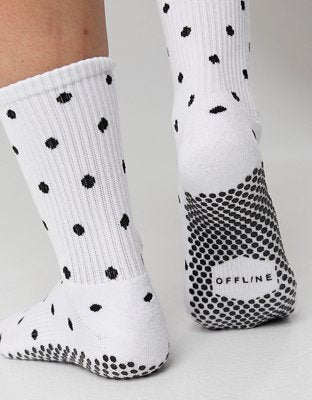 OFFLINE By Aerie x LUCKY HONEY Crew Grip Socks - White